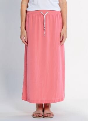 Jupe longue coupe droite rose MARC CAIN femme