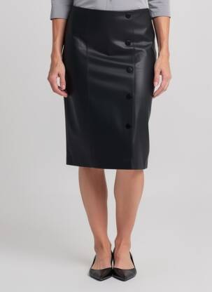 Jupe mi-longue taille normale noir JOSEPH RIBKOFF femme