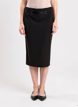 Jupe mi-longue stretch noir EVA KAYAN femme