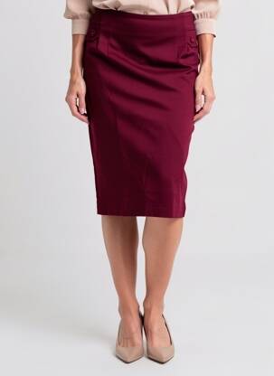 Jupe mi-longue stretch violet TINTA STYLE femme