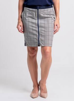 Jupe mi-longue stretch bleu MARC CAIN femme
