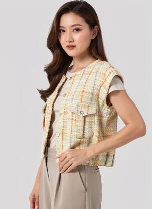 Veste chic poches vert GARCONNE femme
