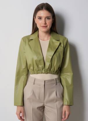 Blazer finition intérieure doublée vert GARCONNE femme