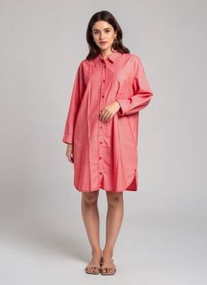 Robe courte manches longues manches longues rouge GRAINE femme