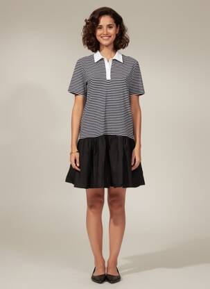 Robe courte manches courtes manches courtes noir HPDP (HYPE DROP) femme