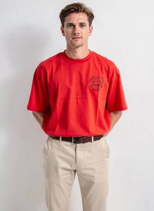 T-shirt stretch manches courtes rouge EDWIN homme