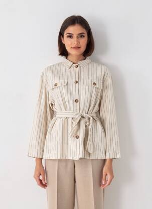 Veste casual finition intérieure doublée beige LA PETITE ETOILE femme