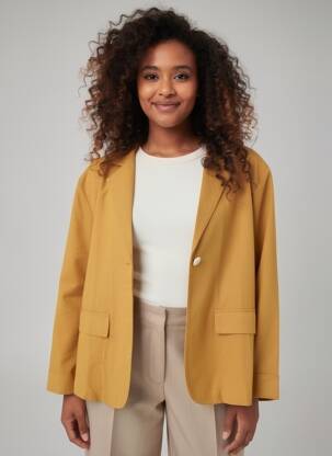 Blazer fausses poches jaune VILA femme