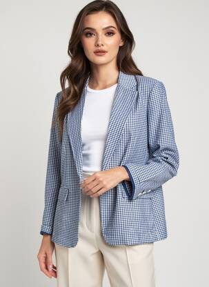 Blazer poches bleu ICHI femme