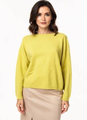 Pull stretch manches longues vert L'ATELIER D'ANNA femme