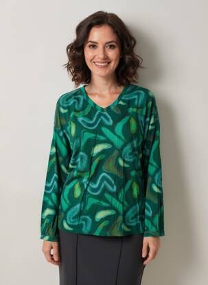 T-shirt manches longues manches longues vert AGATHE & LOUISE femme