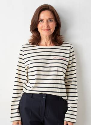 T-shirt manches longues manches longues beige MAT DE MISAINE femme