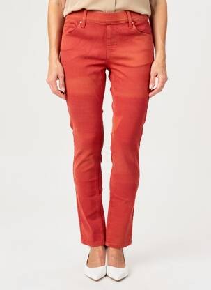 Pantalon slim taille élastique taille normale orange PLURIELLES femme