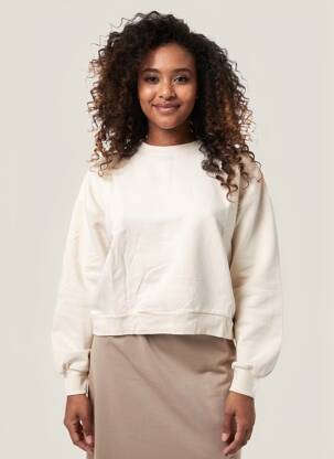 Sweat-shirt stretch manches longues beige H&M femme