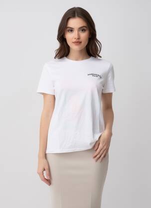 T-shirt coupe droite manches courtes blanc GILDAN femme