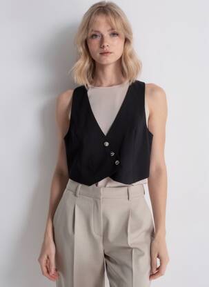 Gilet sans manche doublure noir KIABI femme