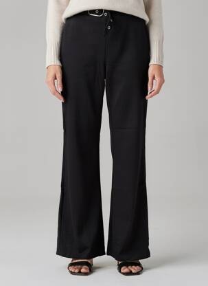 Pantalon flare stretch taille haute noir DIVIDED H&M femme
