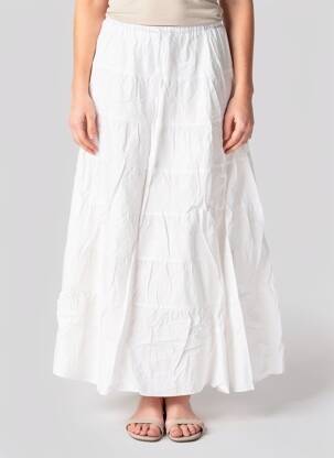 Jupe longue doublure blanc PEPPERMINT femme