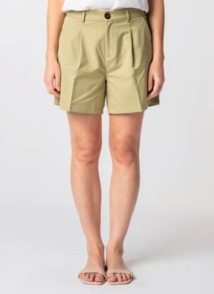 Short taille à pinces taille haute vert LOAVIES femme