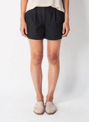 Short fermeture zippée sous rabat avec crochet taille haute noir ZARA femme