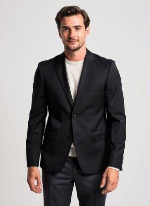 Blazer finition intérieure doublée noir SAINT HILAIRE homme