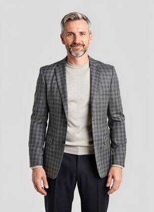 Blazer finition intérieure doublée gris SAINT HILAIRE homme