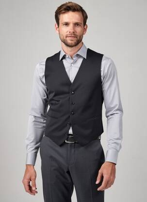Gilet sans manche coupe cintrée noir SAINT HILAIRE homme