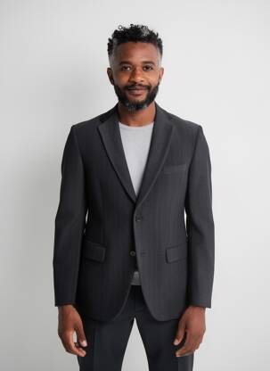 Blazer tissage chiné gris BUGATTI homme