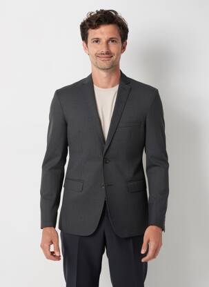 Blazer tissage chiné gris BRUNO SAINT HILAIRE homme