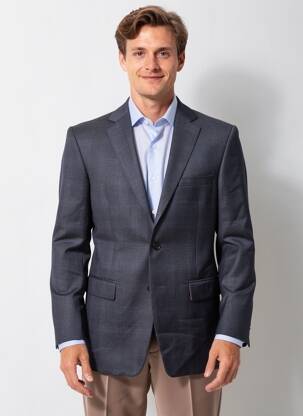 Blazer tissage chiné gris BRUNO SAINT HILAIRE homme