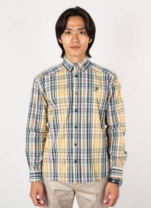 Chemise manches longues imprimé écossais jaune COMPTOIR DU RUGBY homme