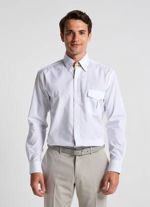 Chemise manches longues coupe cintrée blanc COMPTOIR DU RUGBY homme