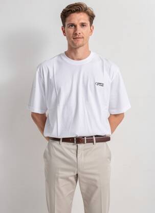 T-shirt broderie manches courtes blanc COMPTOIR DU RUGBY homme
