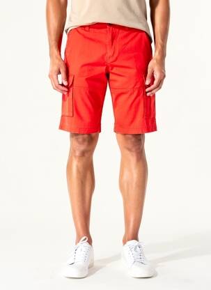 Bermuda multipoches taille normale rouge CLOUD'S homme