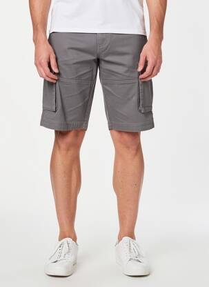 Bermuda coupe droite taille normale gris QUINZE & TREIZE homme