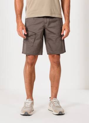 Bermuda tissage popeline taille normale marron COMPTOIR DU RUGBY homme