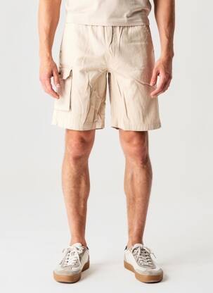 Bermuda tissage popeline taille normale beige ERIC TABARLY homme