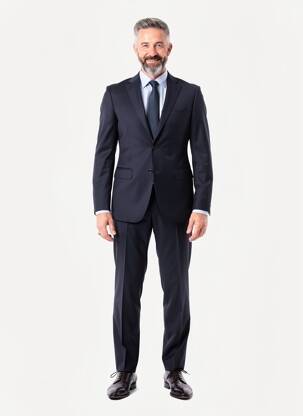 Costume de ville manches longues bleu CHRISTIAN LACROIX homme