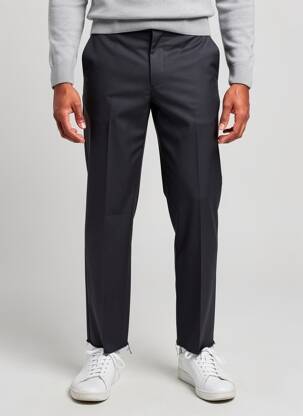 Pantalon droit tissage popeline taille normale noir SAINT HILAIRE homme