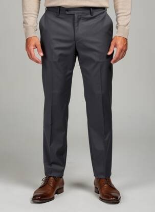 Pantalon droit tissage popeline taille normale bleu SAINT HILAIRE homme