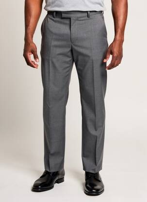 Pantalon droit tissage chiné taille normale gris SAINT HILAIRE homme