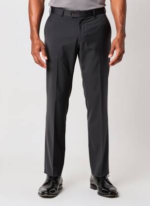 Pantalon droit tissage popeline taille normale noir SAINT HILAIRE homme