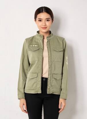 Veste casual coupe cintrée vert FIVE femme