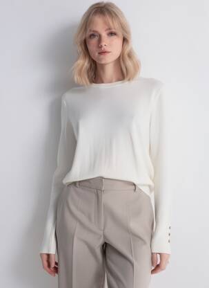 Pull stretch manches longues beige SALSA femme