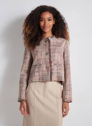 Veste chic poches rouge SUNCOO femme