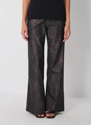 Pantalon flare stretch taille normale noir EVA KAYAN femme