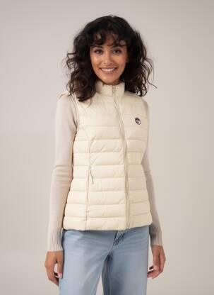 Doudoune poches sans capuche beige BERMUDES femme