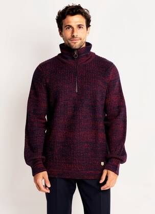 Pull stretch manches longues bleu ARMOR LUX homme