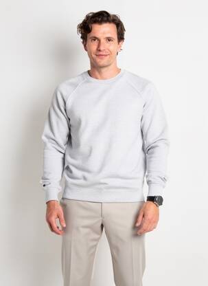 Sweat-shirt stretch manches longues gris SAINT JAMES homme