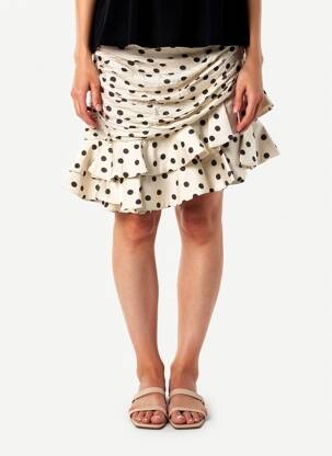 Jupe courte doublure beige ZARA femme